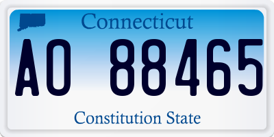 CT license plate AO88465
