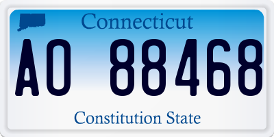 CT license plate AO88468