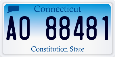 CT license plate AO88481