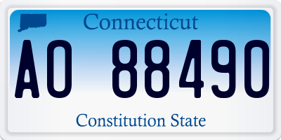 CT license plate AO88490