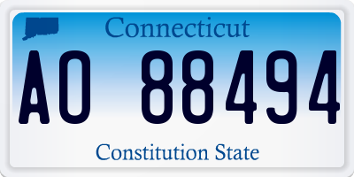 CT license plate AO88494