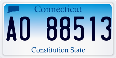 CT license plate AO88513