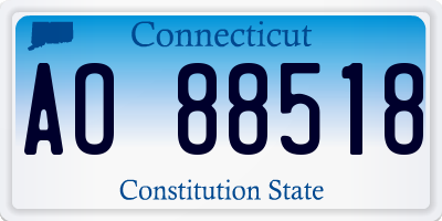 CT license plate AO88518