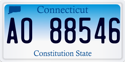 CT license plate AO88546