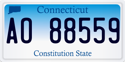 CT license plate AO88559