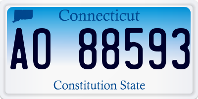 CT license plate AO88593