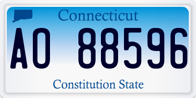 CT license plate AO88596