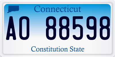 CT license plate AO88598