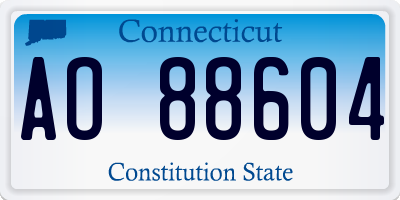 CT license plate AO88604