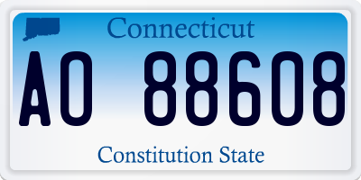 CT license plate AO88608