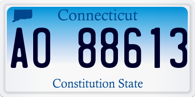 CT license plate AO88613