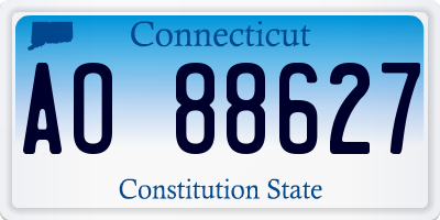CT license plate AO88627