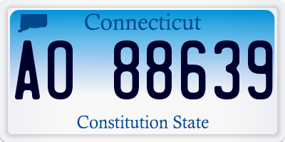 CT license plate AO88639