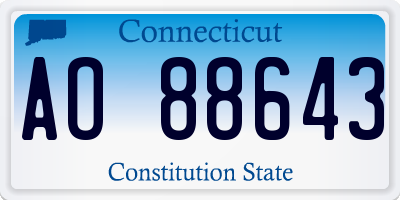 CT license plate AO88643