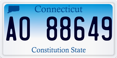 CT license plate AO88649