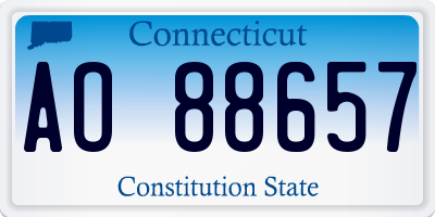 CT license plate AO88657