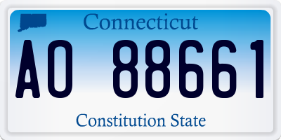 CT license plate AO88661
