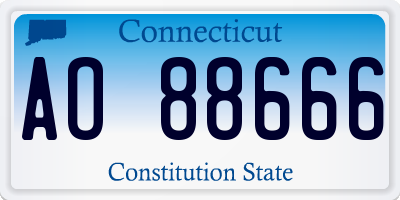 CT license plate AO88666