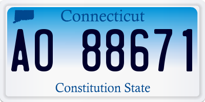 CT license plate AO88671