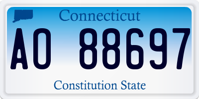 CT license plate AO88697