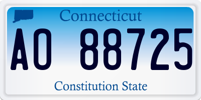 CT license plate AO88725