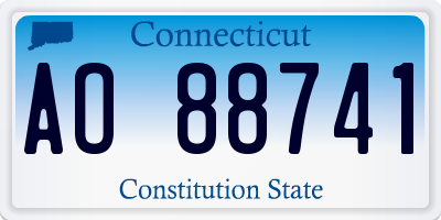 CT license plate AO88741
