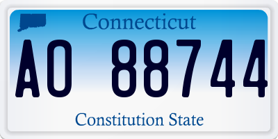 CT license plate AO88744