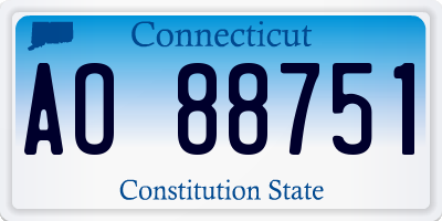 CT license plate AO88751