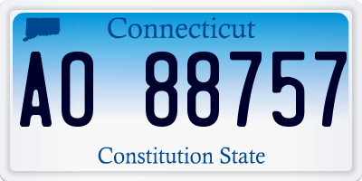 CT license plate AO88757