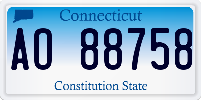 CT license plate AO88758