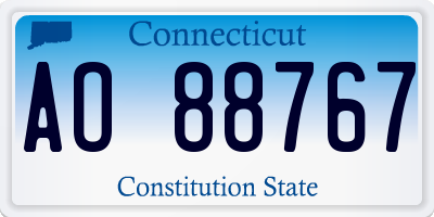 CT license plate AO88767