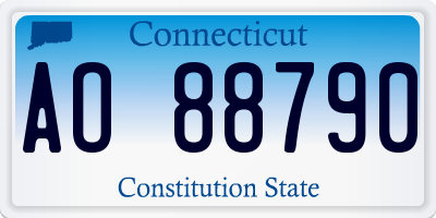 CT license plate AO88790