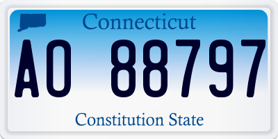 CT license plate AO88797