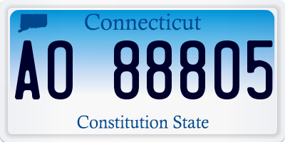 CT license plate AO88805
