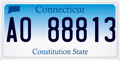 CT license plate AO88813