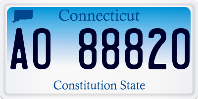 CT license plate AO88820