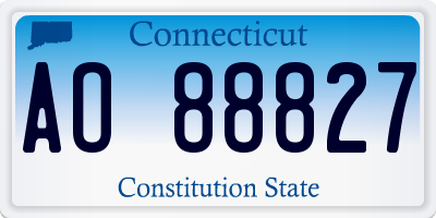 CT license plate AO88827