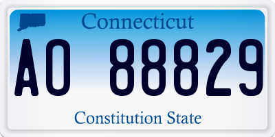 CT license plate AO88829