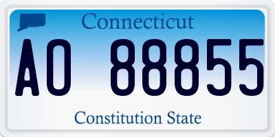 CT license plate AO88855