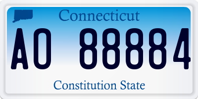 CT license plate AO88884