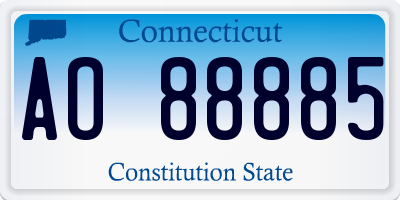 CT license plate AO88885