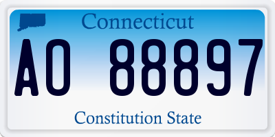 CT license plate AO88897
