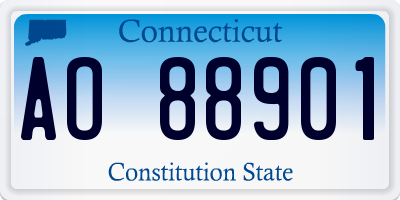 CT license plate AO88901