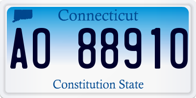 CT license plate AO88910