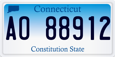 CT license plate AO88912