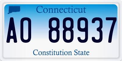 CT license plate AO88937