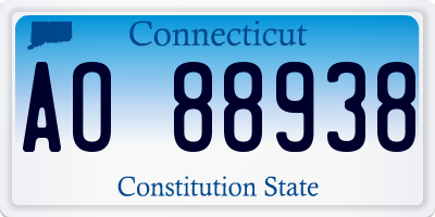CT license plate AO88938
