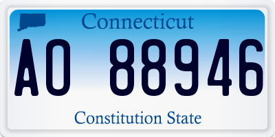 CT license plate AO88946