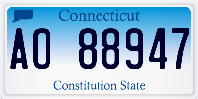 CT license plate AO88947