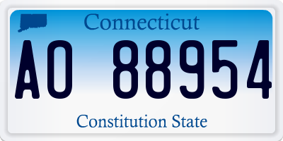 CT license plate AO88954